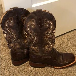 Ferrini Square Toe Cowboy Boots - Size 8 1/2